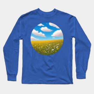 Circular Field of Flowers Long Sleeve T-Shirt